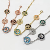 Double Sided Star Bracelet Charm Chain - Women's Jewelry