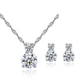 Natural Gemstones Moissanite Zirconia Silver Pendant Necklace