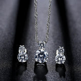 Natural Gemstones Moissanite Zirconia Silver Pendant Necklace
