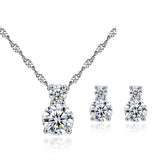 Natural Gemstones Moissanite Zirconia Silver Pendant Necklace