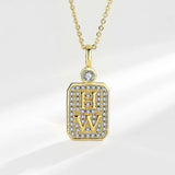 CZ Zirconia Name Pendant Necklace for Women
