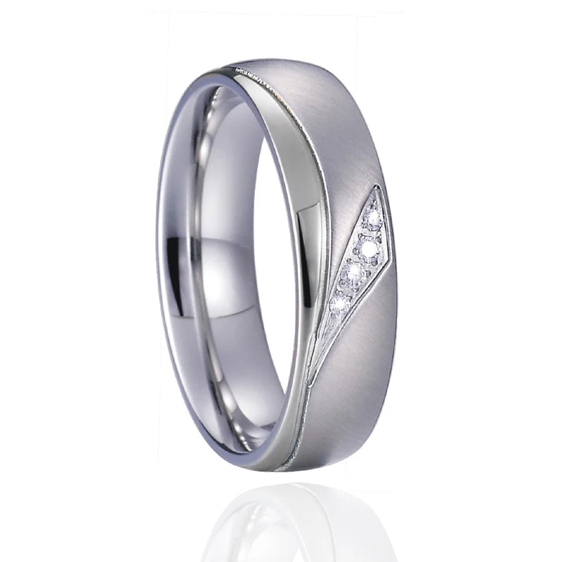 Stainless Steel Wedding Rings Set for Men and Women