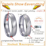 Stainless Steel Wedding Rings Set for Men and Women