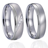 Stainless Steel Wedding Rings Set for Men and Women