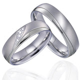 Stainless Steel Wedding Rings Set for Men and Women