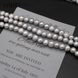 Natural Grey Pearl Beads Round Loose Pearls DIY Jewelry Making