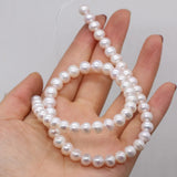 Natural Freshwater Pearl Beads Round Bead Jewelry Making 8-9mm