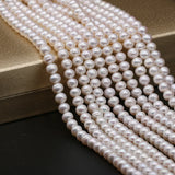 Natural Freshwater Pearl Beads Round Bead Jewelry Making 8-9mm