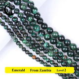 Natural Green Emerald Stone Round Loose Beads 6 8 10mm