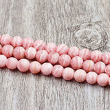 Natural Rhodochrosite Stone Round Pink Beads 3/4/5/6mm