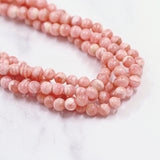 Natural Rhodochrosite Stone Round Pink Beads 3/4/5/6mm