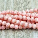Natural Rhodochrosite Stone Round Pink Beads 3/4/5/6mm