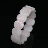 Natural Rose Pink Crystal Rectangle Beads 13*18mm Charms Bracelet Jewelry
