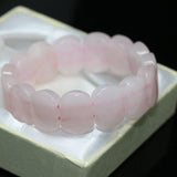 Natural Rose Pink Crystal Rectangle Beads 13*18mm Charms Bracelet Jewelry