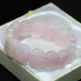Natural Rose Pink Crystal Rectangle Beads 13*18mm Charms Bracelet Jewelry