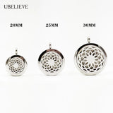 Perfume Locket 316L Stainless Steel Aromatherapy Diffuser Pendant Necklace