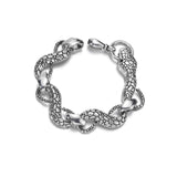 Retro Metal Snake Vintage Punk Charms Bracelet for Men Women