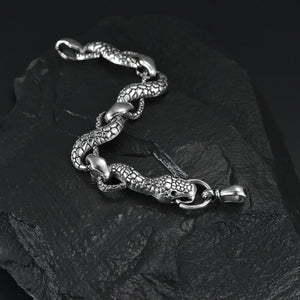 Retro Metal Snake Vintage Punk Charms Bracelet for Men Women