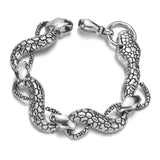 Retro Metal Snake Vintage Punk Charms Bracelet for Men Women