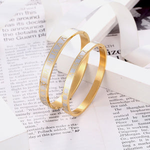 Roman Numeral Cuff Bracelets Silver Wedding Jewelry Gift