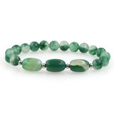 Round Agates Bracelet Tiger Eye Stainless Steel Beads
