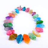 Multicolor Pointed Agata Beads DIY Jewelry Making