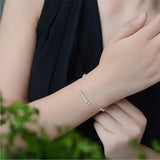 Silver 925 Anklets For Women Cube Ball Double Layer Bracelet Accessories