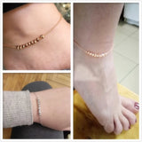 Stylish Rose Anklets with Austrian Crystals