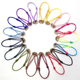 Tricolor Steel Heart Style Tricyclic 16 Colors Cotton Rope Bracelet