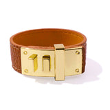 Single Circle PU Leather Charm Bracelet Bangle