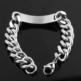 Stainless Steel ID Bracelet For Men Jewelry Silver Punk Party Gift