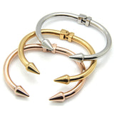 Stainless Steel Cone Nail Cuff Bracelet