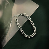 Stainless Steel U-Shaped Chain Bracelet For Women
