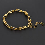 Stainless Steel U-Shaped Chain Bracelet For Women