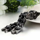 Titanium IP Plated Bicycle Chains Bracelets Punk Wristbands