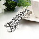 Titanium IP Plated Bicycle Chains Bracelets Punk Wristbands