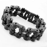Titanium Steel 18mm/23mm Biker Chain Bracelet High Polished Men Moto Jewelry