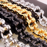 Titanium Steel 18mm/23mm Biker Chain Bracelet High Polished Men Moto Jewelry