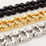 Titanium Steel 18mm/23mm Biker Chain Bracelet High Polished Men Moto Jewelry