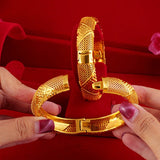 Vintage Ethiopian Bangle for Women Dubai Bride Wedding Muslim Bracelet