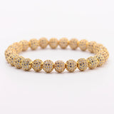 Zircon Disco Balls Charms Bracelet CZ Beads Beaded Bracelets Hommes