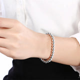 Sterling 925 Silver 6mm Beads Charm Bracelet Fine Jewelry