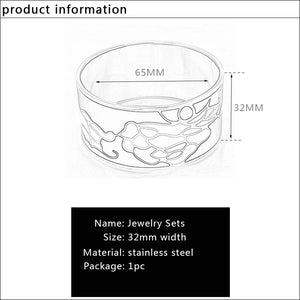 Colorful Stainless Steel Bangles 32MM Purple Jewelry