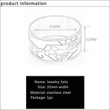 Colorful Stainless Steel Bangles 32MM Purple Jewelry