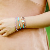 Women's Opal Stone Leather Wrap Bracelet