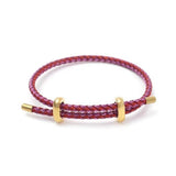 Women Girls Stainless Steel Rope Bracelets Lucky Couple Bracelets