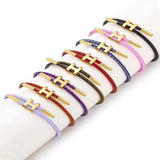 Women Girls Stainless Steel Rope Bracelets Lucky Couple Bracelets