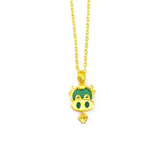 Women Girls Zodiac Cattle Necklace 18K Charm Necklaces Pendants Copper Jewelry