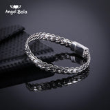 Women's Motor Bike Chain Motorcycle Chain Silver Buddha Bracelet Bangle