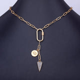 Zircon Round Evil Eye Pendant Necklace Crystal Women Gift